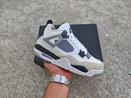 AIR JORDAN 4 RETRO, Military Black; Jordan Patike