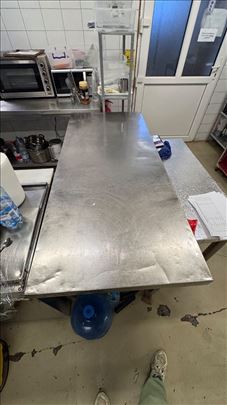 Inox radni sto – 160×60 cm, sklopive noge