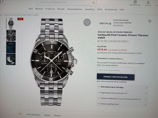 Certina DS First,prodajem polovan očuvan muški sat
