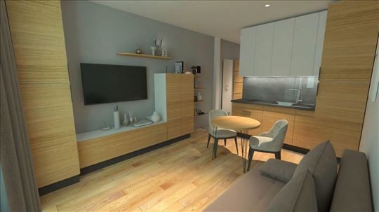 Nova, namestena garsonjera sa parkingom