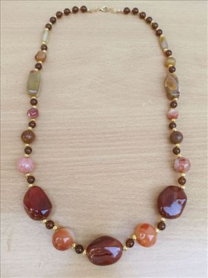 Ogrlica Karneol i Ahat 2