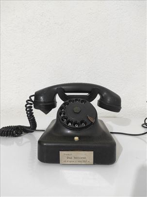 Siemens bakelitni rotacioni telefon sa posvetom