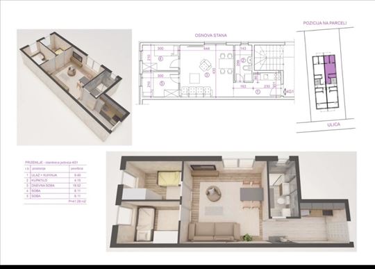 Trosoban stan na Adicama