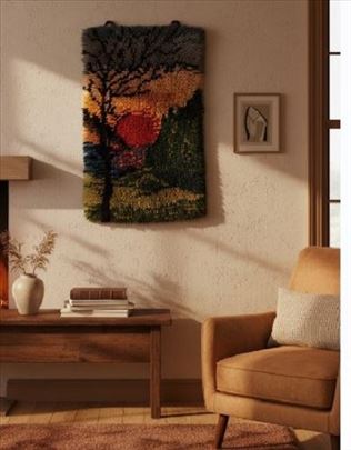 Unikatna Ručno Rađena Tapiserija - Zalazak Sunca  