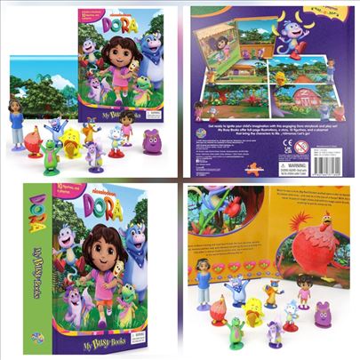 Dora knjiga + figure- novo