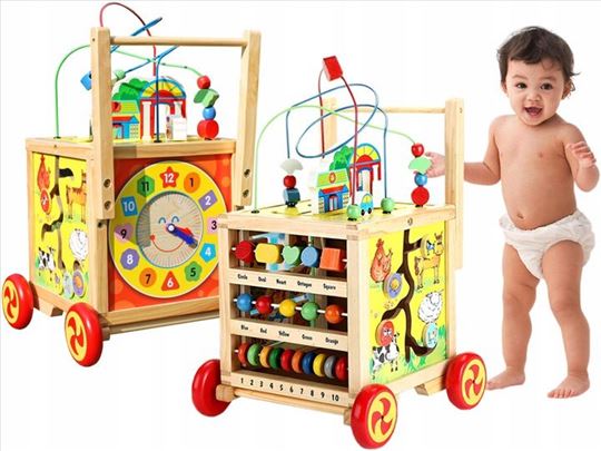 Drvena multifunkcionalna kolica / guralica 6 u 1 