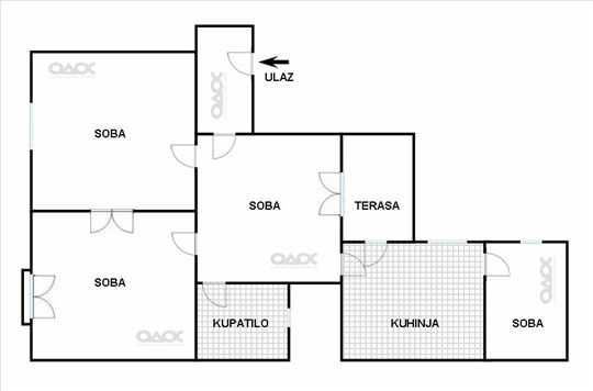 Odlična lokacija, renoviran,  polunamešten stan
