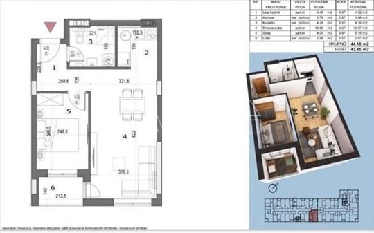 Stan,Petrovaradin,Lokacija Poznata Agenciji,kv: 44