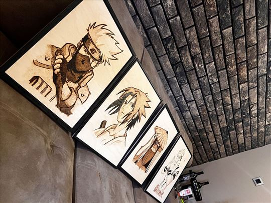 Unikatni pirografski radovi sa anime motivima