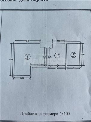 Ćuprija, stan 24m2 garsonjera Cetinjska br.4