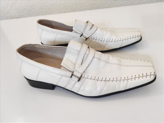 Muške bele kožne mokasine Euro Shoes 42   