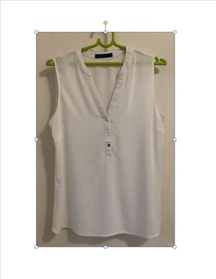 Tanka bela košulja (bluza) bez rukava (34)
