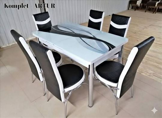 Trpezariske garniture sto i 6 stolice više vrsta