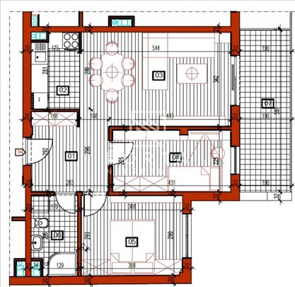 Zemun,trosoban stan,lux ID#1564