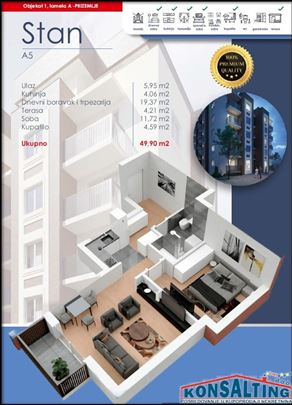 Stan,novogradnja,miran kraj,centar,StaraPazova,41A