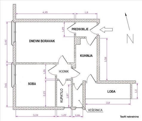Zemun 2,0 48m2(lođa 5), RENOVIRAN kod F.Višnjića