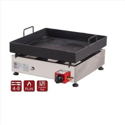 Roštilj na plin 40 cm duboka Fe ploča