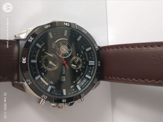 GENEVA -muški kvarcni sat sa kožnim kaišem-NOVO