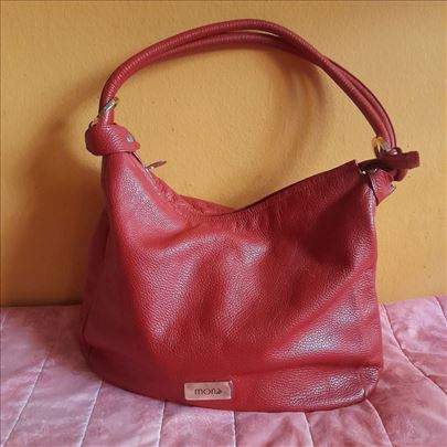 Kožne tašne marke Mona, crvena i crna