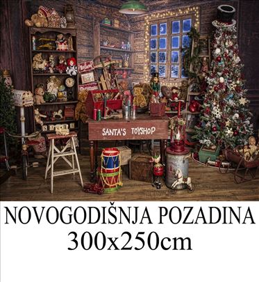 Novogodišnja pozadina za fotografisanje 300x250cm
