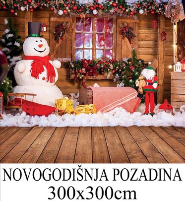 Novogodišnja pozadina za fotografisanje 300x300cm