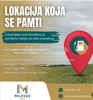 Placevo od 3000-5000m2 u industrijskoj zoni.