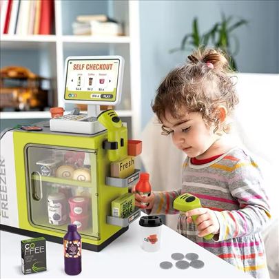 Supermarket za decu prodavnica sa kasom