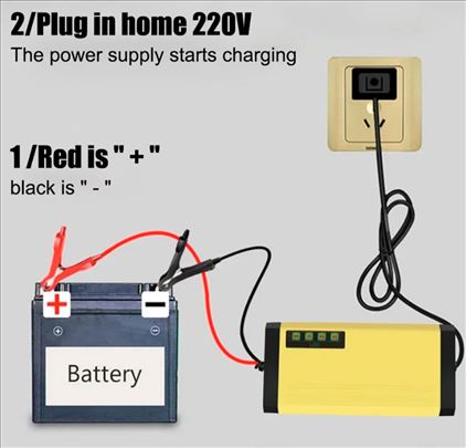 Punjač za auto baterije 12V 2A