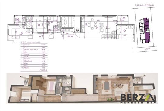 Novi Sad, Veternik, Stan, 3.5, 82,36m2