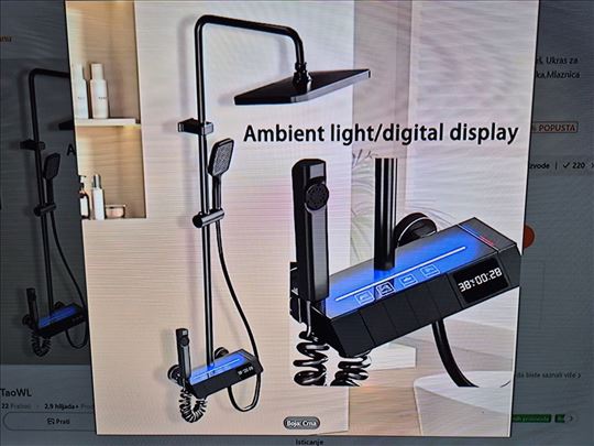 Usponski tuš tri modela dve boje..