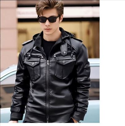 Men'S Vintage Style Hooded Zip-Up Jacket - 2 boje