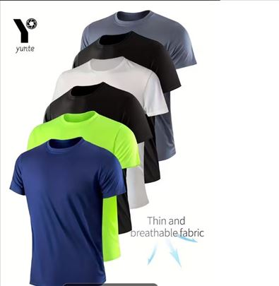 6pcs Men's Quick-Dry Athletic T-Shirts