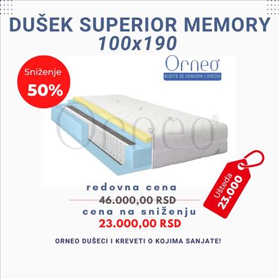 Dusek Superior memory 100x190 50% popust