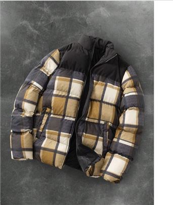 Manfinity EMRG Men's Plaid Print Zip-Up Long Sleev