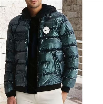 Men's Geometric Graphic Print Down Alternative Jac