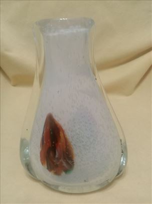 Vaza opalinsko art staklo