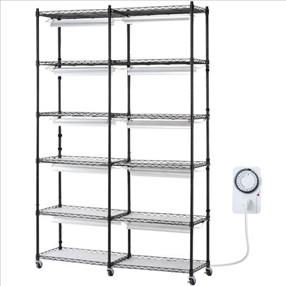 Postolje za biljke sa svetlom za uzgoj 6niv. 6C180