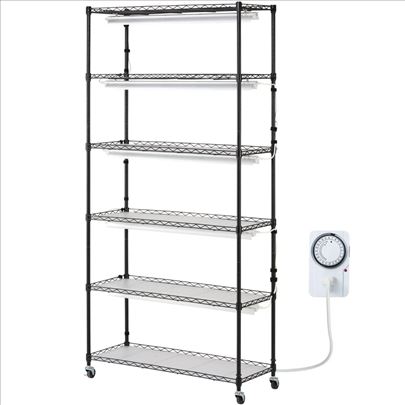 Postolje za biljke sa svetlom za uzgoj 6niv. 90x35