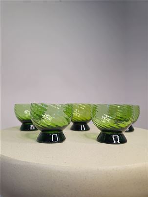 FRANCUSKI MID CENTURY MODERN TAMNO ZELENI SET