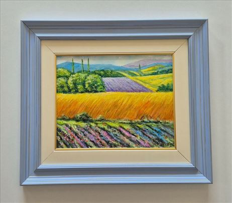 Ulje na platnu - Letnji pejzaz, prelepa slika!