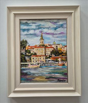 Ulje na platnu - Pogled na Beograd, prelepo!