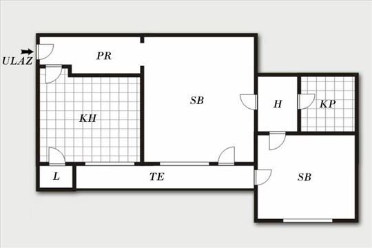 2.0, 54 m2+terasa, Kralja Milana