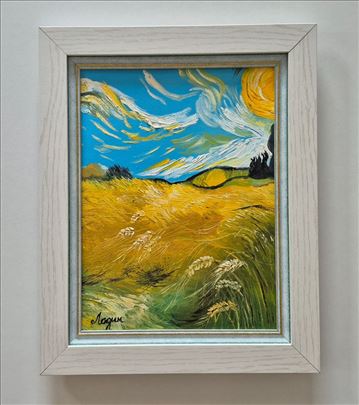 Ulje na platnu - Polje psenice, prelepa slika!