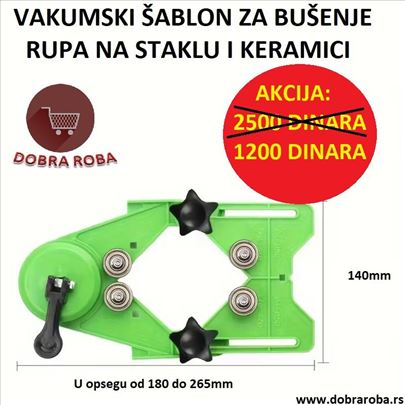 Vakumski šablon za bušenje rupa u keramici