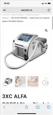 Portabl Diodni laser 3 talasne duzine za epilacija