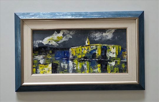 Ulje na platnu - Noc iznad mora, prelepa slika!