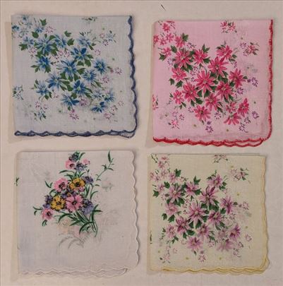 Vintage nove pamucne maramice 30x30 cm  