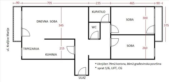 Tašmajdan, 86m2, renoviran