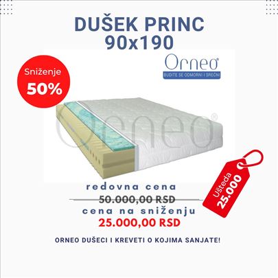 Dusek Princ 90x190 50%Popust