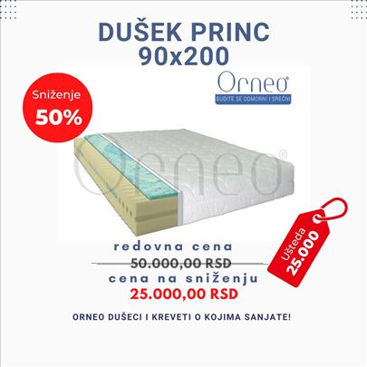 Dusek Princ 90x200 50%Popust